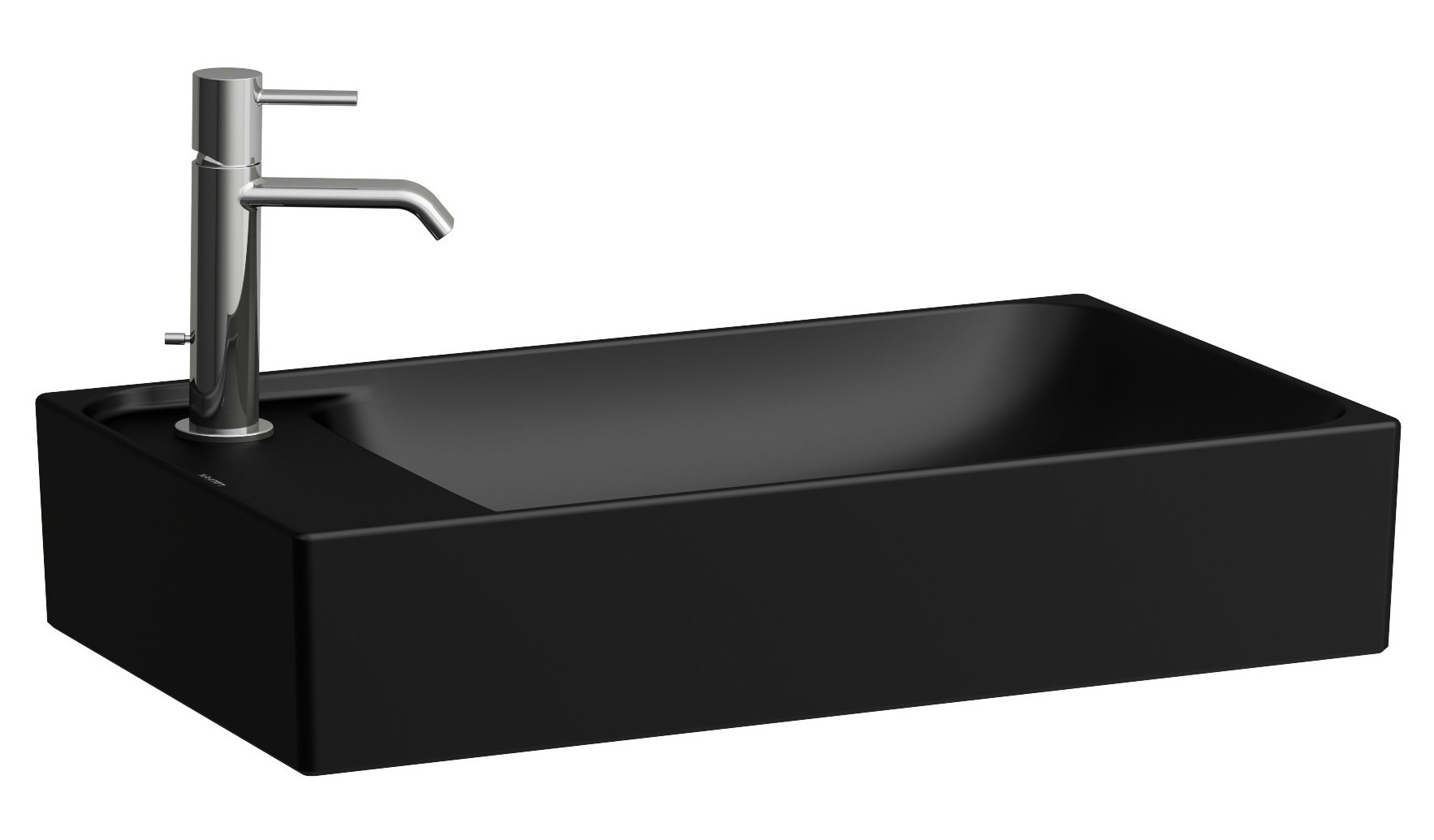 Laufen Meda umywalka 60x35 cm prostokątna nablatowa czarny mat H8121137161131