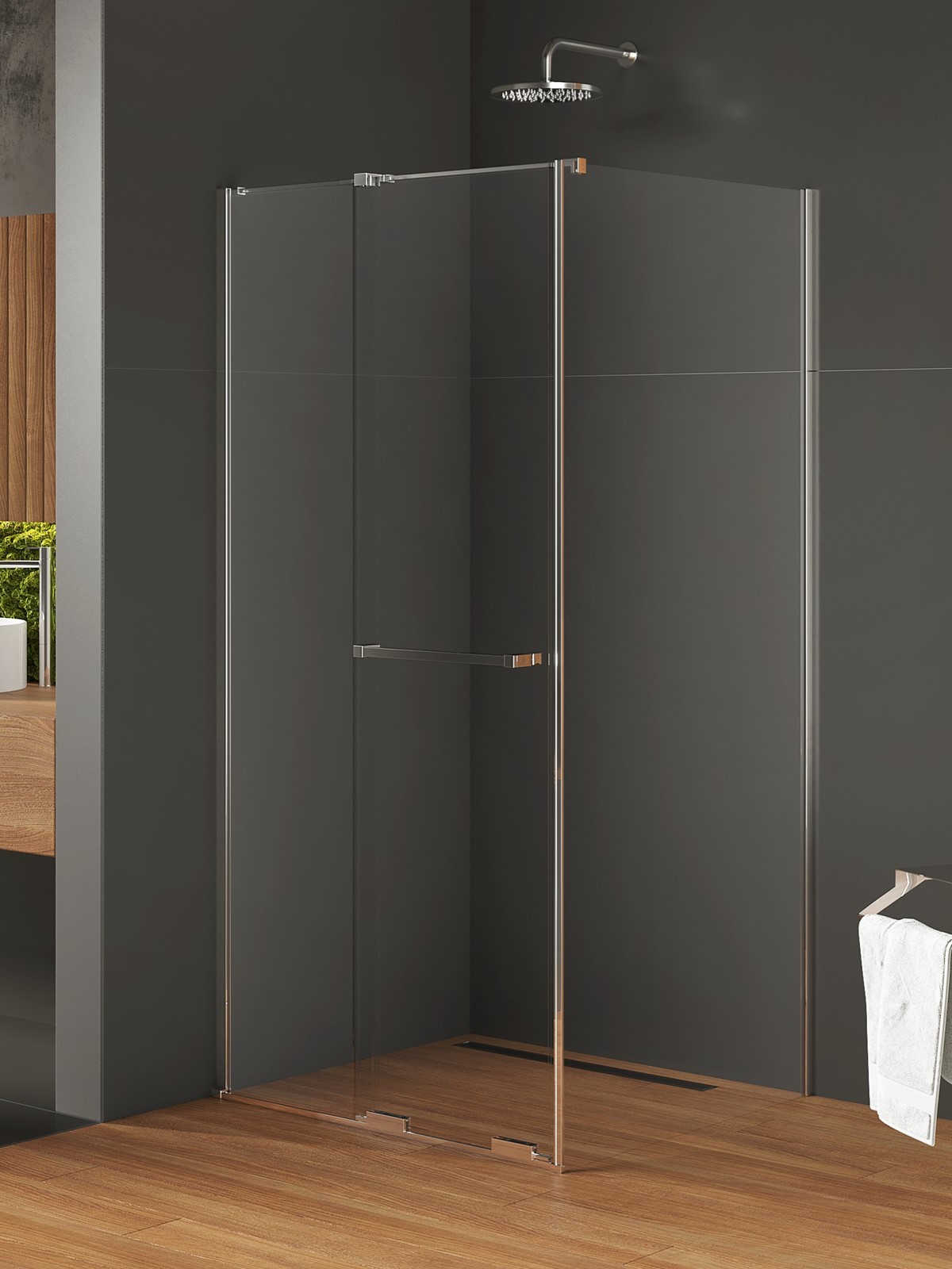 New Trendy Smart kabina prysznicowa 150x80 cm prostokątna chrom połysk/szkło przezroczyste EXK-6611