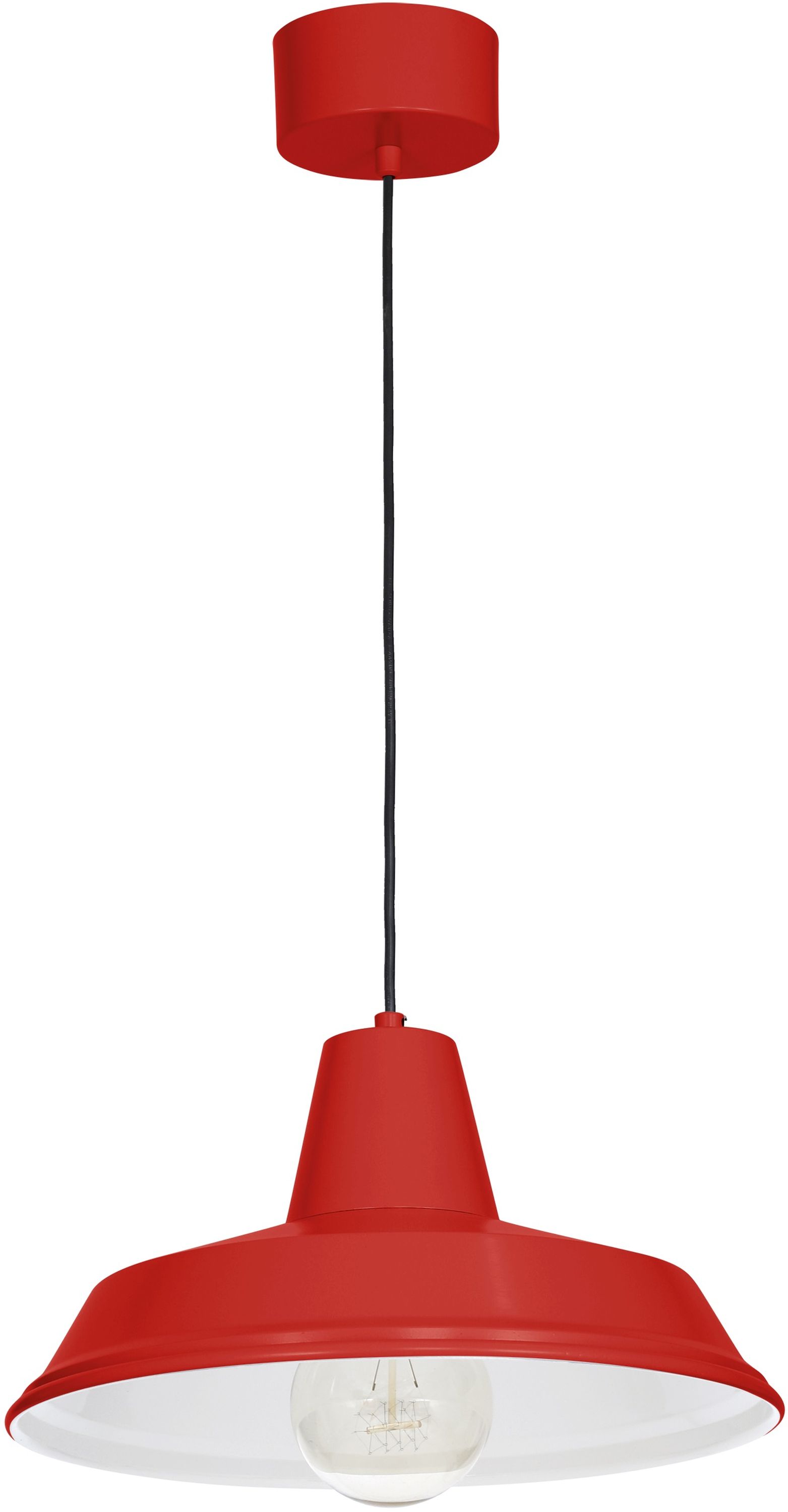 Luminex Class lampa wisząca 1x60W czerwony mat 4030