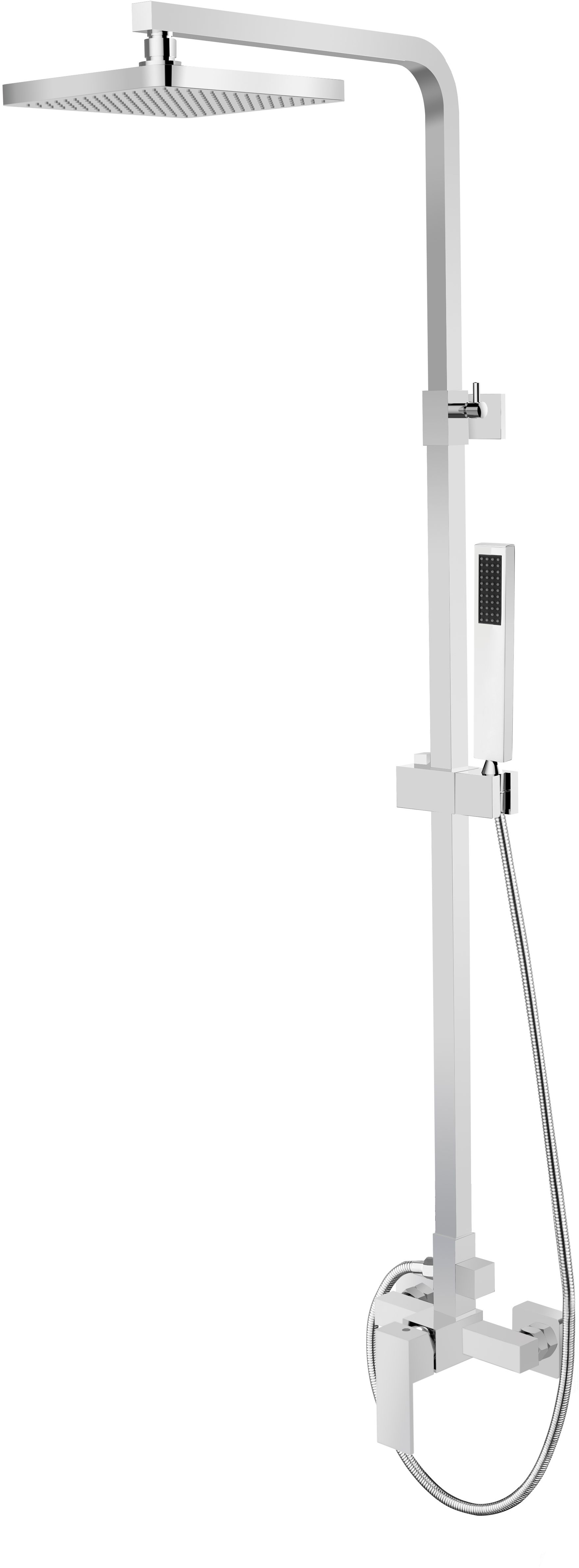 Besco Modern Varium zestaw prysznicowy z deszczownicą chrom BP-MVN-CH