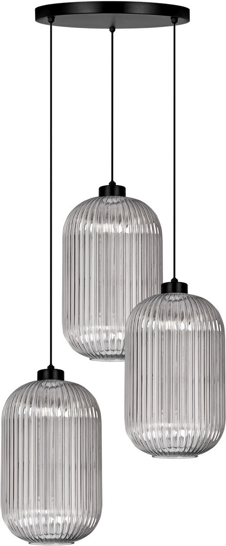 Kaja Silva lampa wisząca 3x15 W czarna-grafitowa K-5756