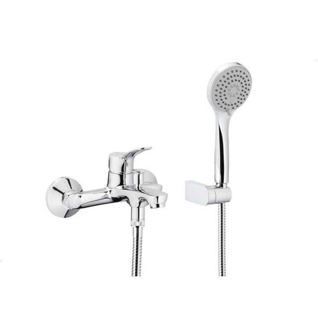 KFA Bateria wannowa ścienna MORRIS z natryskiem punktowym chrom 5244-