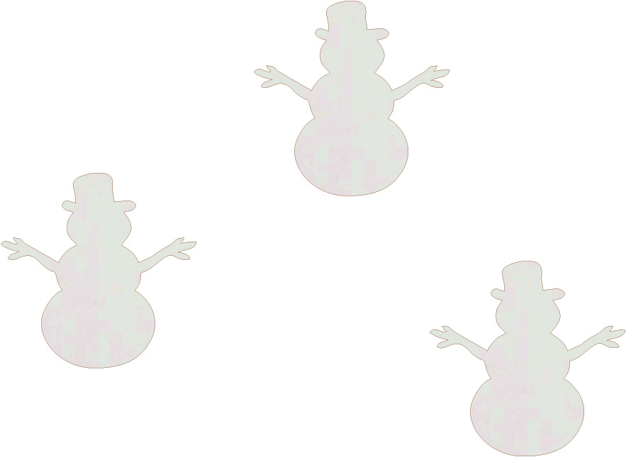 Bałwanek bałwanki baza do makramy, kartek, wycinanki, tekturki, scrapki, dekor święta Bożego Narodzenia zawieszka z bermaty zestaw 3