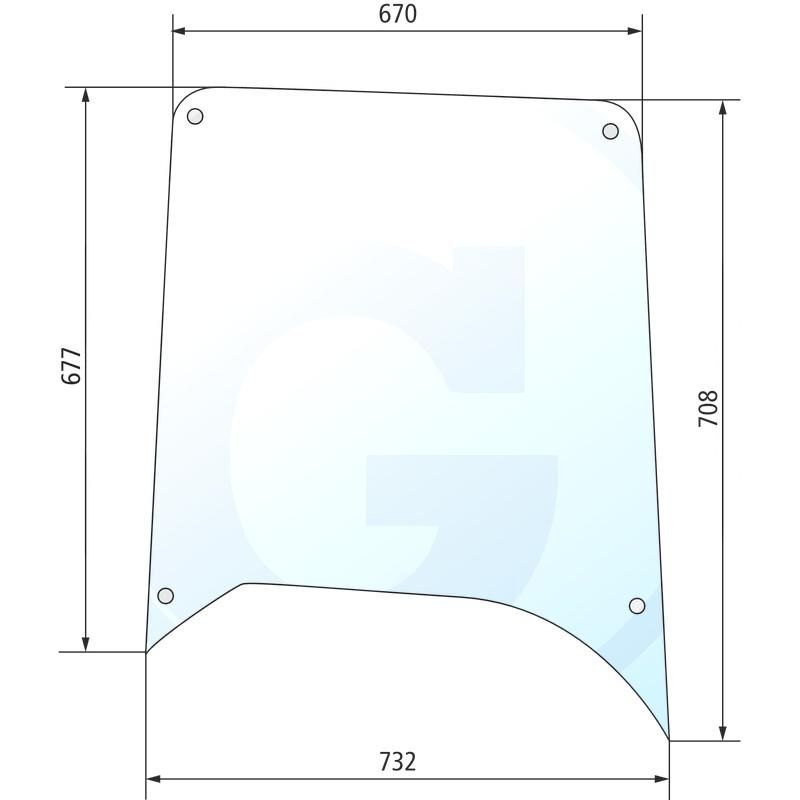 Szyba boczna Deutz 07 520756