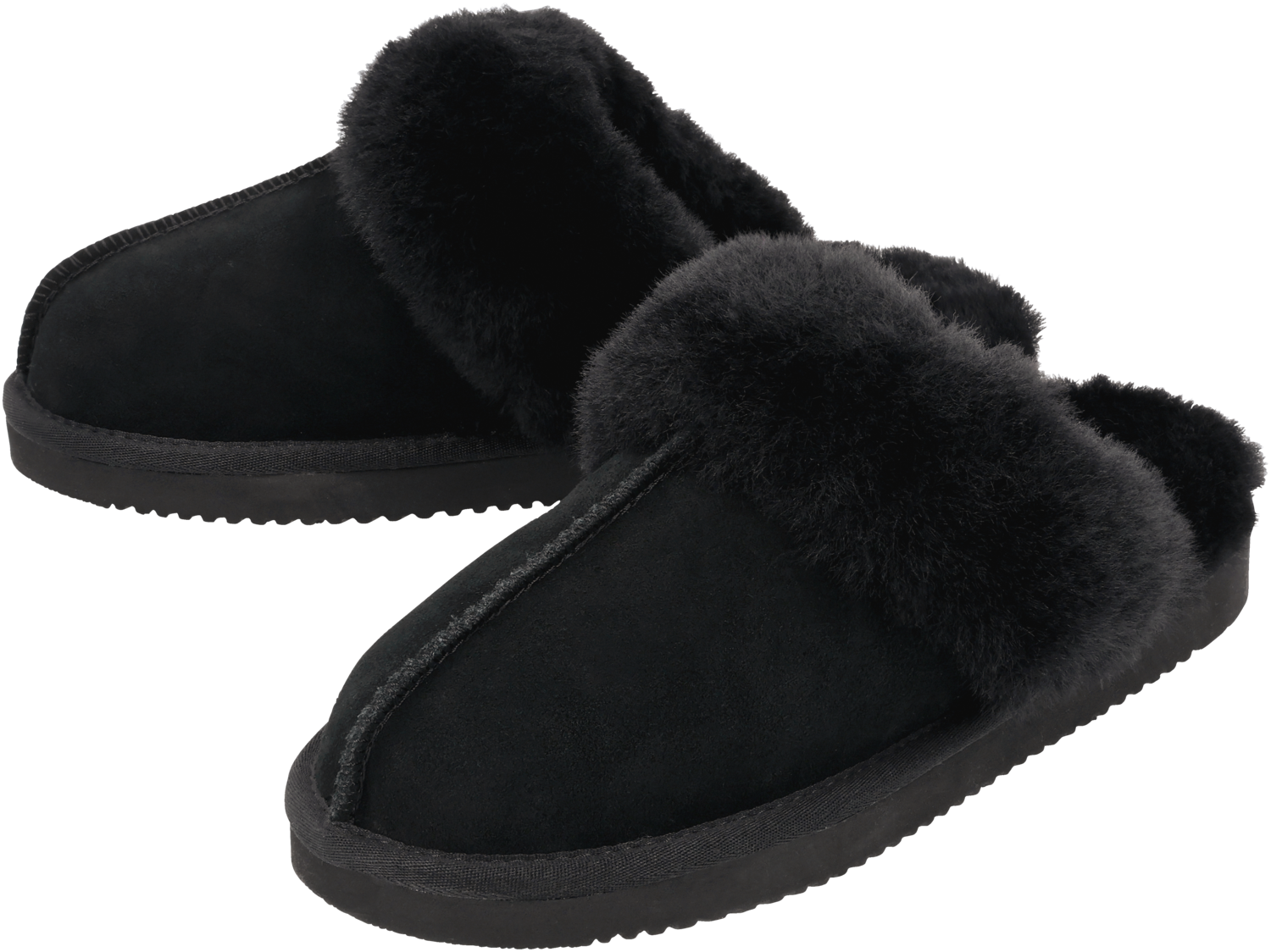 esmara Kapcie damskie z jagnięcej skóry Premium Czarny, 37