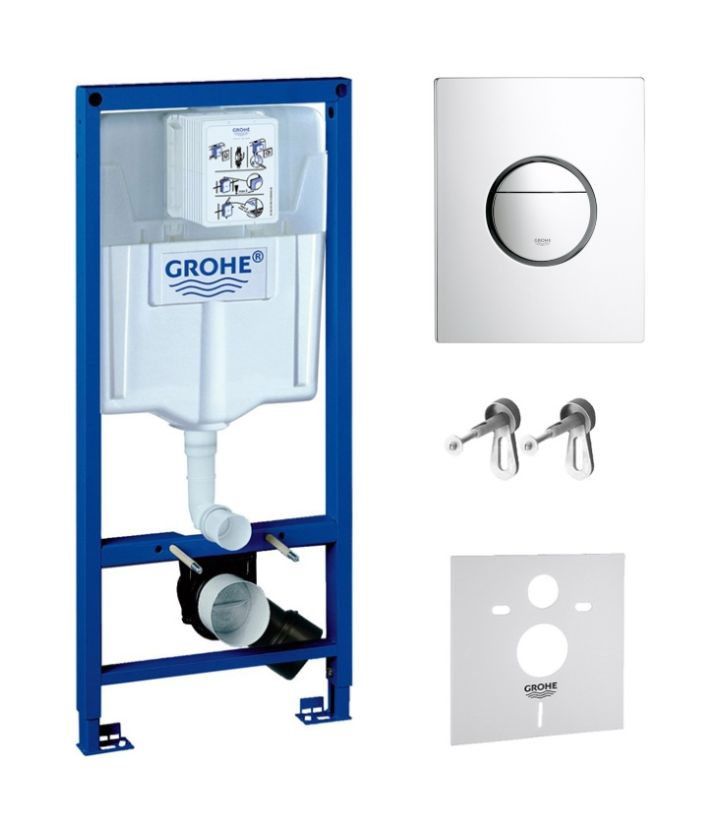 Darmowa Dostawa - Stelaż podtynkowy z przyciskiem spłukującym do miski wiszącej Grohe Rapid SL abset0466