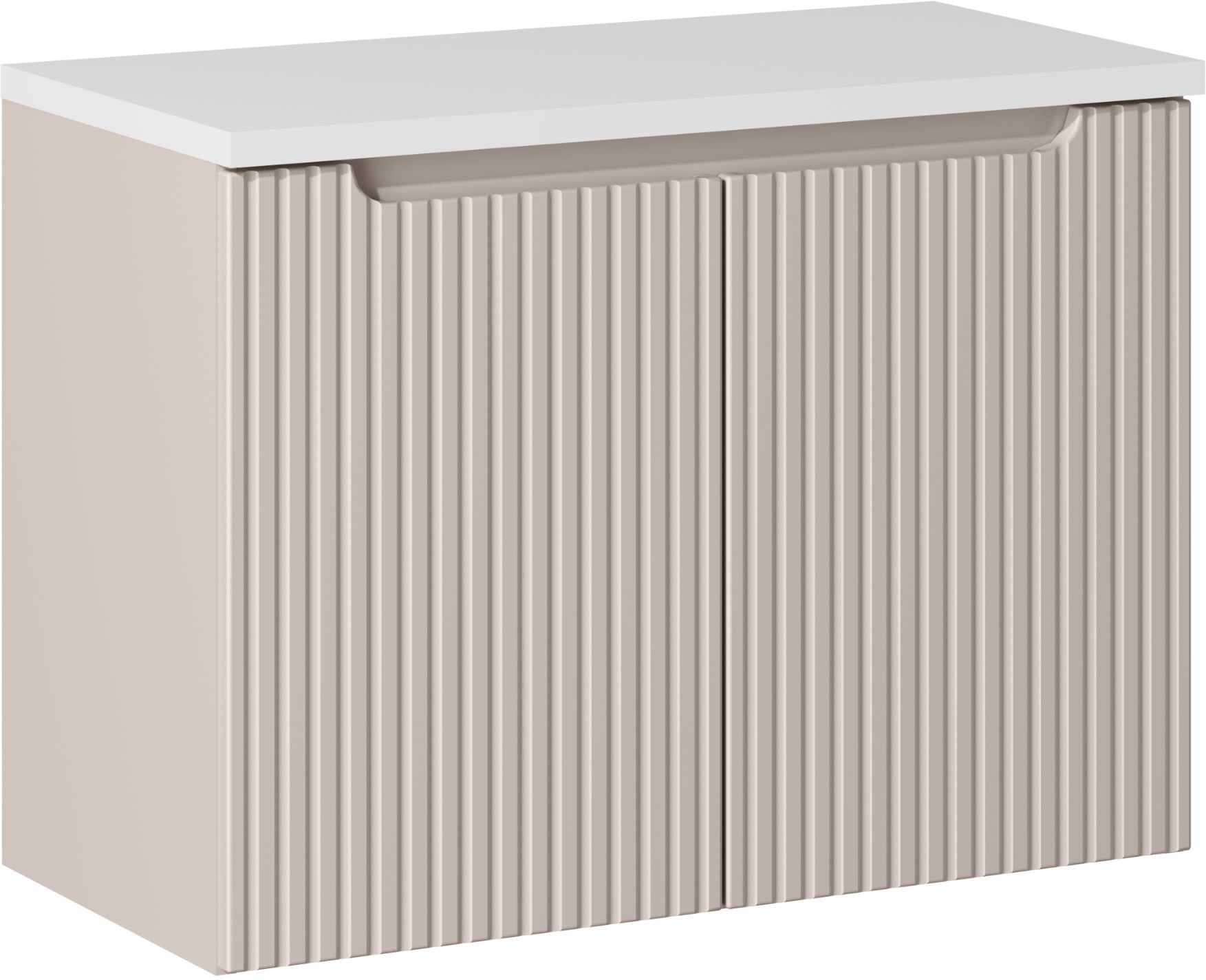 Darmowa Dostawa - Szafka z blatem 80x40x57 cm podumywalkowa wisząca beżowa Comad Nova Cashmere SETNOCBWHITE80CMD