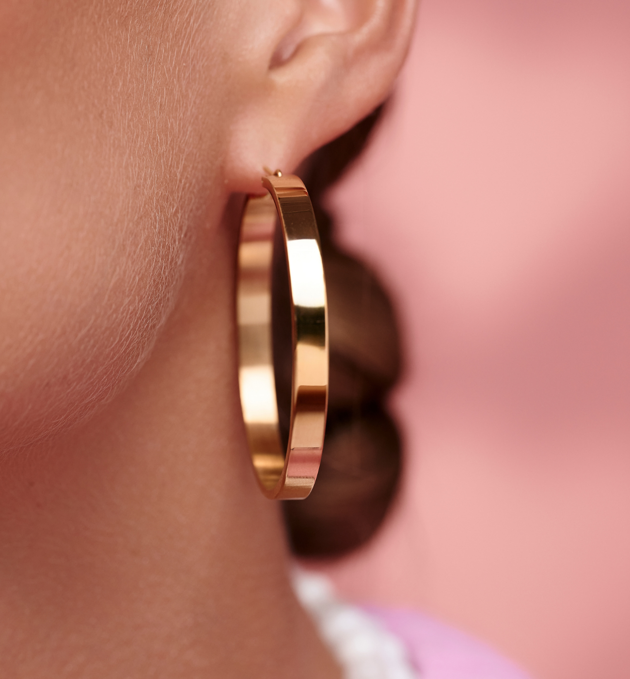 Kolczyki duże koła złocone KSY0447