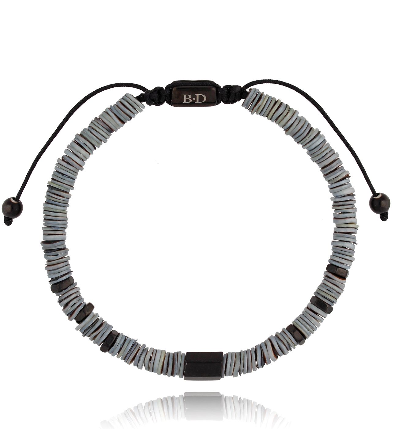 Bransoletka z szarą muszlą Alicante 71 - By Dziubeka