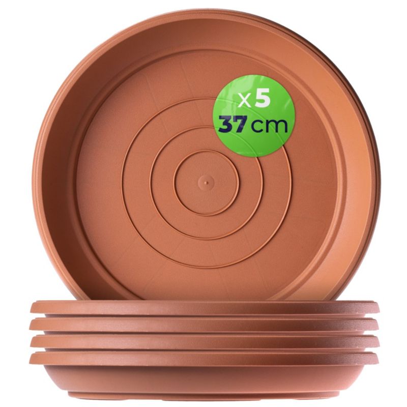Podstawka KADAX do doniczek okrągła 37 cm terakota 5 szt.