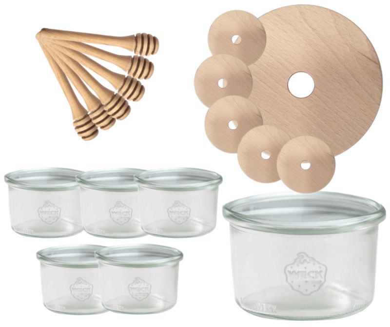 Słoiki do miodu MODO24 Weck 200 ml fi 80 mold nabierak W5 6 kpl.