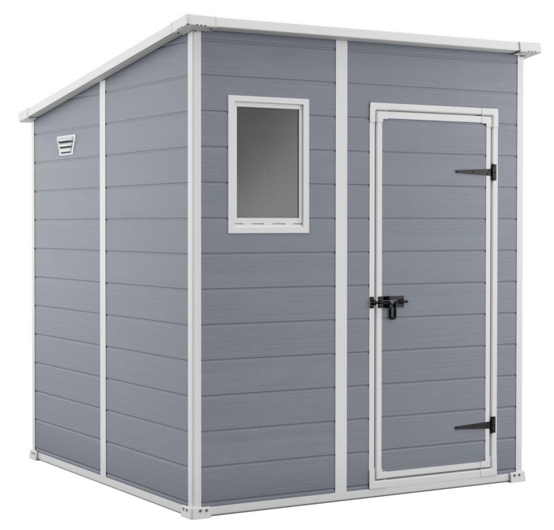 Domek ogrodowy Keter Manor Pent 6x6 183,5x185x200,5cm 3,4m2 Szary 1 szt.
