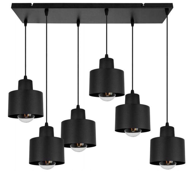 Lampa sufitowa wisząca Light Home LH Panta 6x E27 60W czarny 1szt.