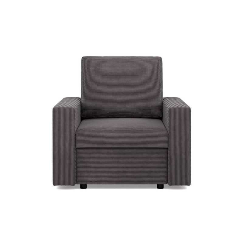 Fotel TYLETEGOTU wypoczynkowy BLOM sztruks ciemny szary 1 szt