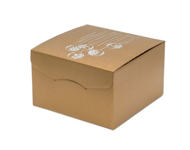 Pudełko Składane Neopak świąteczne złote 250x250x150mm XL K-8082 ZT 1 szt.