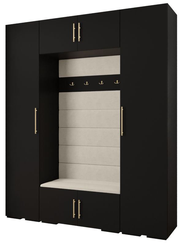Garderoba do przedpokoju Abiks INOVA 3 Z13 czarny+złoty+manila02 1 szt.