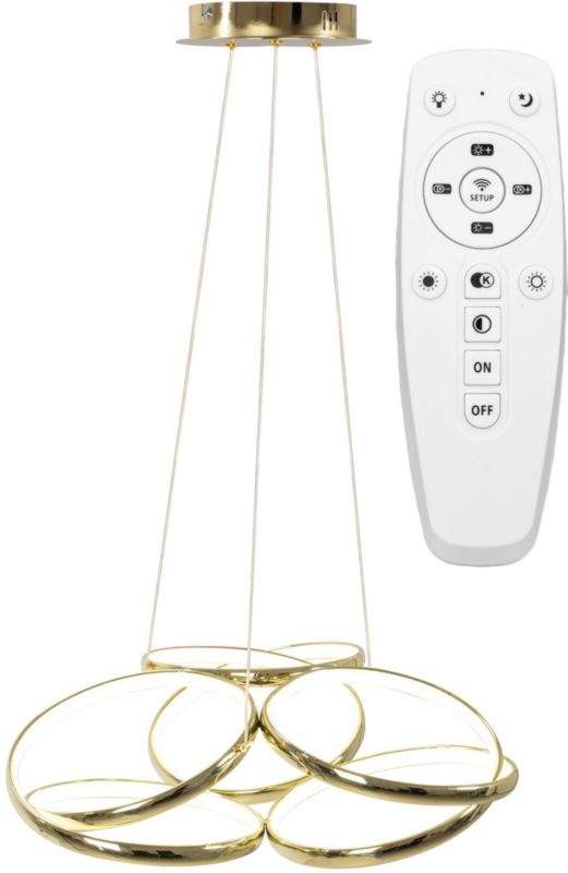 Lampa Sufitowa Wisząca Toolight Led App794-Cp Flat Złoty