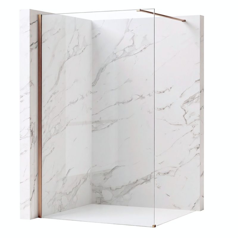 Ścianka Prysznicowa Rea Flexi Transparent Miedź Szczotkowana 120X70X195CM 1Szt