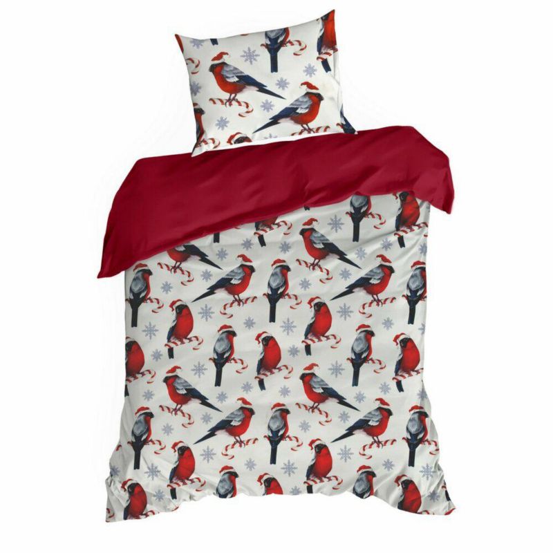 Pościel Melody Eurofirany 140 x 200 cm świąteczna biały 1 kpl.