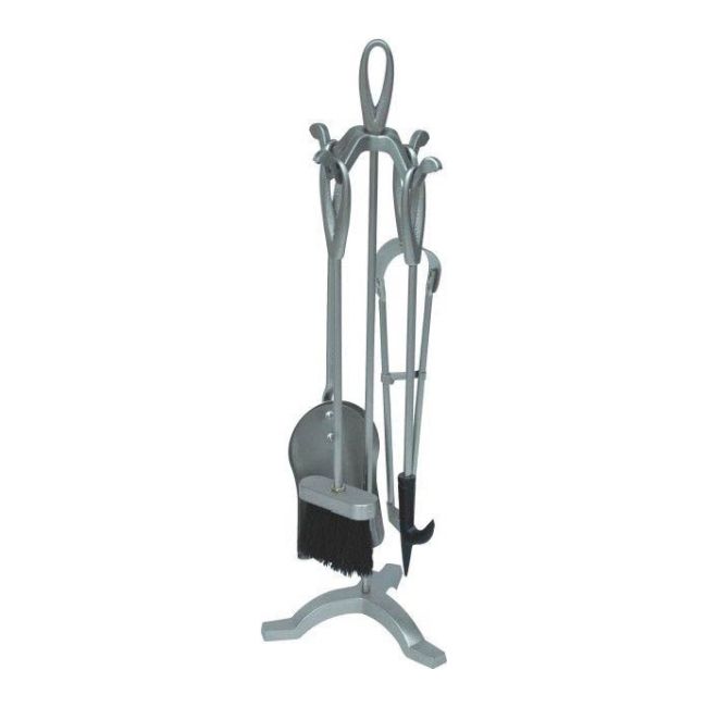 Zestaw kominkowy Siena srebrny