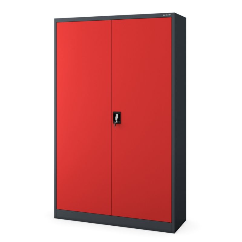 Szafa metalowa biurowa Jan Nowak 185x115x40 cm antracytowo-czerwona 1 szt