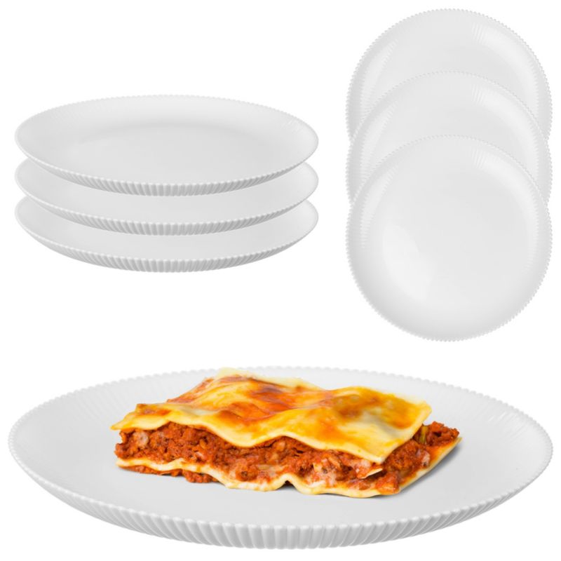 Talerz KADAX obiadowy, płytki 26.5 cm, biały, 3 szt.