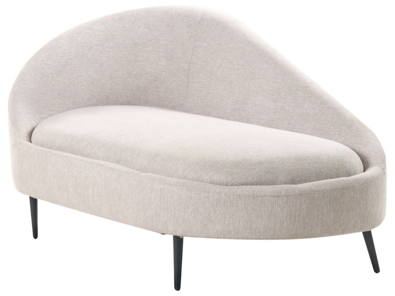 Szezlong prawostronny beżowoszary Valreas 1 szt.