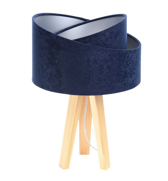 Lampa Bps Koncept stołowa GEMSTONE granatowa/srebrna/sosna 1 szt