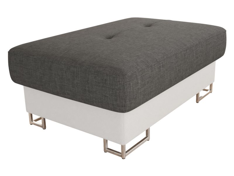 Pufa MIRJAN 24 Cotere biała ekoskóra/grafitowy 1 szt.