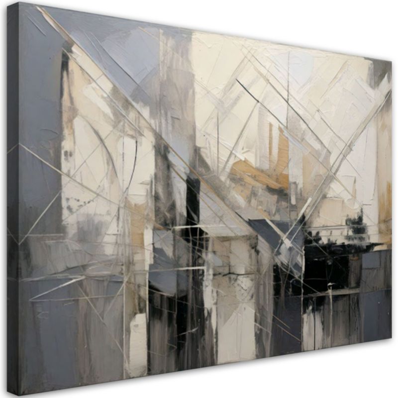 Obraz nowoczesny Feeby Szaro beżowa abstrakcja jak malowana 120x80cm 1szt