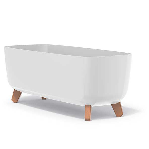 Doniczka na nóżkach biała Gracia Case DGCL400-S449