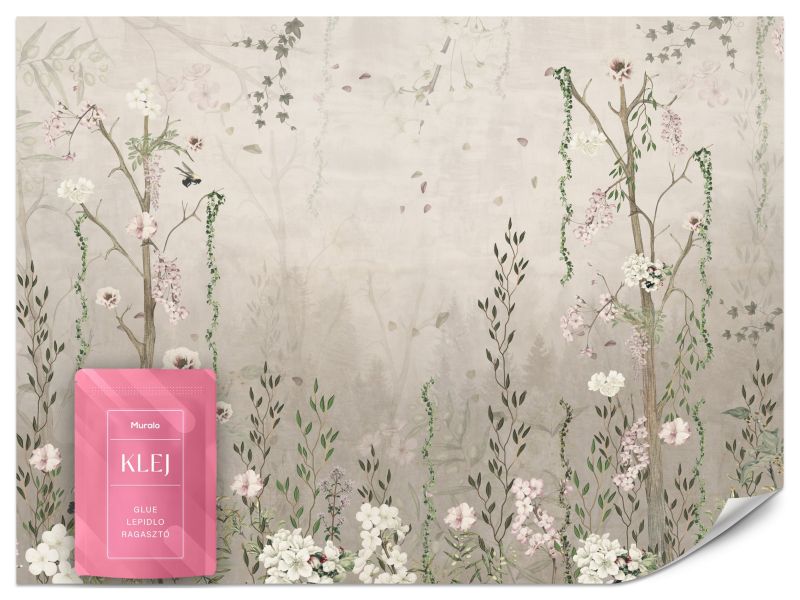 Fototapeta Muralo Kwiaty w Stylu Vintage 300x210 cm 1szt.