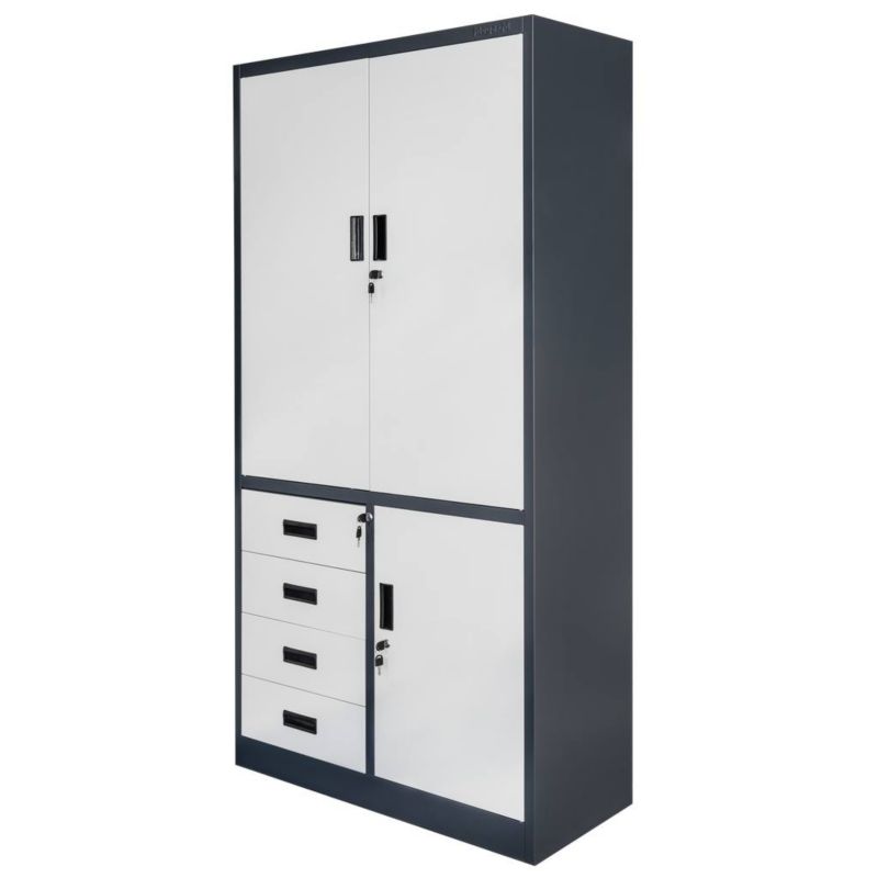 Szafa Mega-M WENUS W-12 biurowa metalowa na akta z szufladami 90x40x185 cm skręcana grafit 1szt.