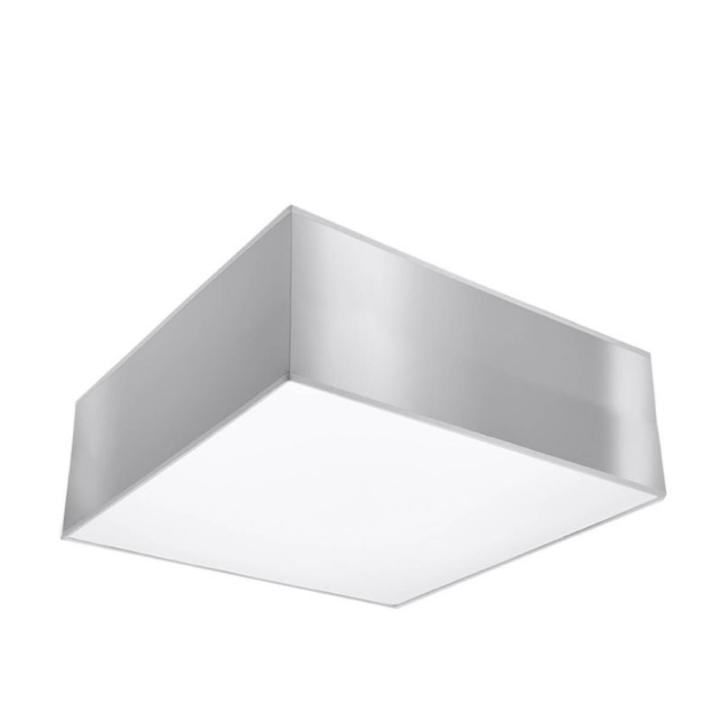 Plafon Sollux Lighting Horus szary 1 x E27 x 15W IP20 wym: 11 x 25 x 25 cm - 1 szt.