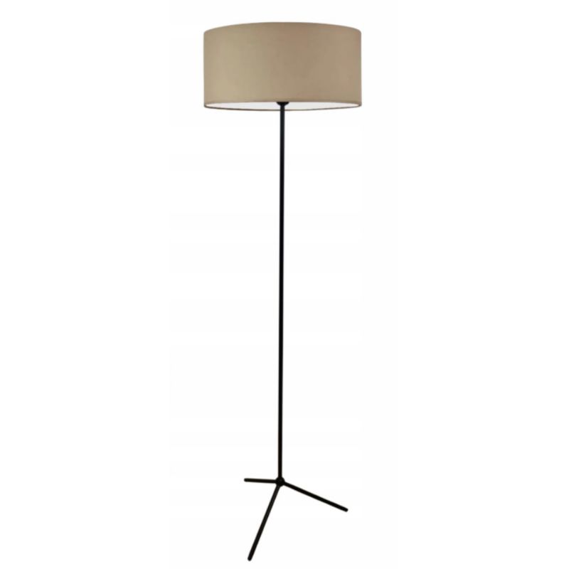 Lampa stojąca Volta Light Factory podłogowa z abażurem cappuccino walec CARLA 1szt.