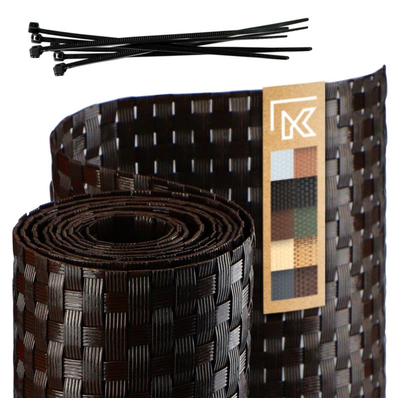 Taśma Ogrodzeniowa KADAX Brązowa Do Paneli Ogrodzeniowych 19cm 2,55m Osłona Płot 1szt.