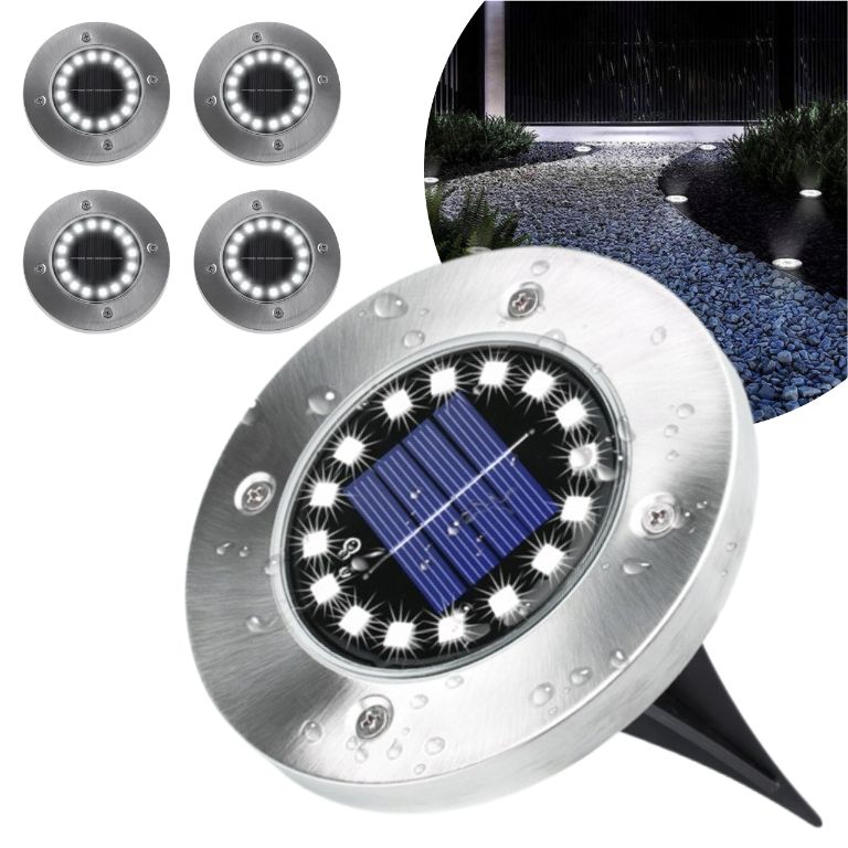 Lampka Solarna Najazdowa Ogrodowa Blixtar B-S-LAMP-PATH-S16-4X 16 LED IP44 4 szt.