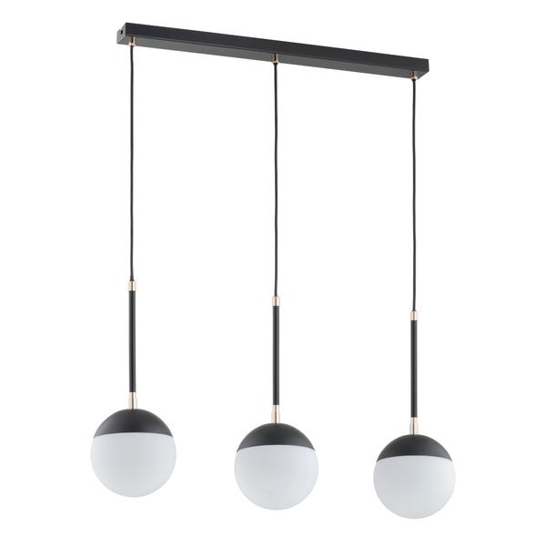 Lampa wisząca Alfa Volda 3330 czarno-biała-złota nowoczesna 3xE14 x 10W 1 szt.