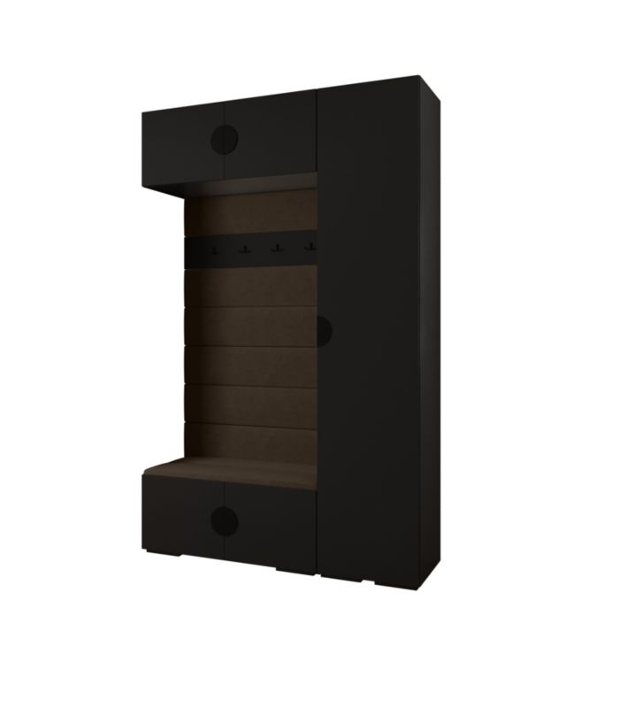 Garderoba do przedpokoju Abiks INOVA 4 Z19 czarny+czarny+manila04 1 szt.