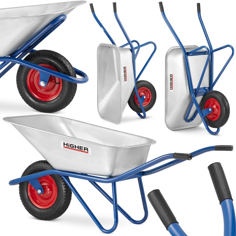 Taczka ogrodowa koleba gospodarcza ocynkowana HIGHER 210kg 130L 1 szt.