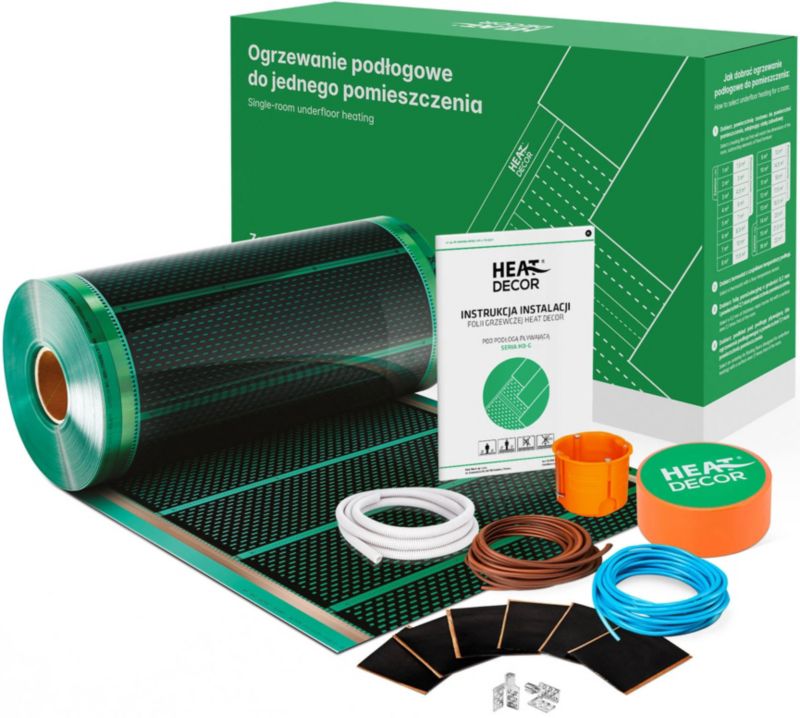 Folia grzewcza pod panele HD-G 140 W/m2 50 cm zestaw 8 m2