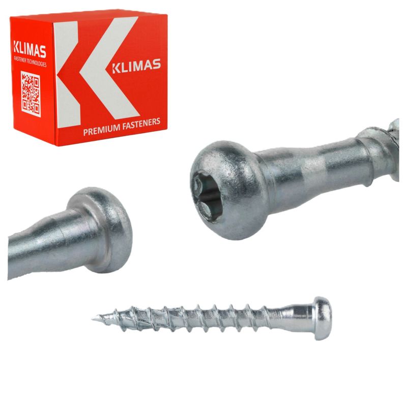 Wkręty do łączników ciesielskich Klimas WKLC ocynkowane TORX 5,0x35 mm 50szt