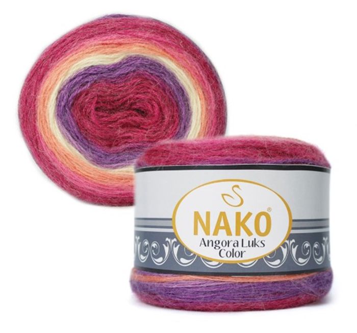 włóczka NAKO ANGORA LUKS COLOR 150g kol. 81917
