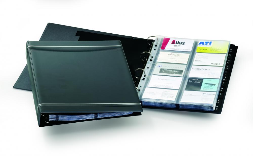 Wizytownik Durable Visifix, na 400 wizytówek, grafitowy