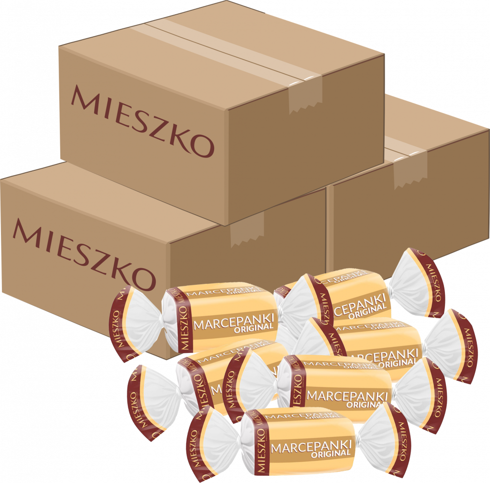 3x Cukierki Mieszko Marcepanki Original, migdałowy, 2.5kg