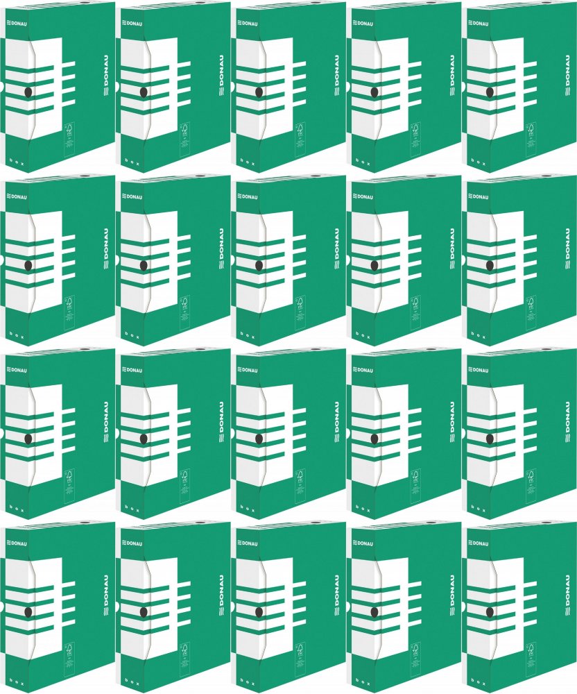 20x Pudło archiwizacyjne Donau, 80mm, zielony