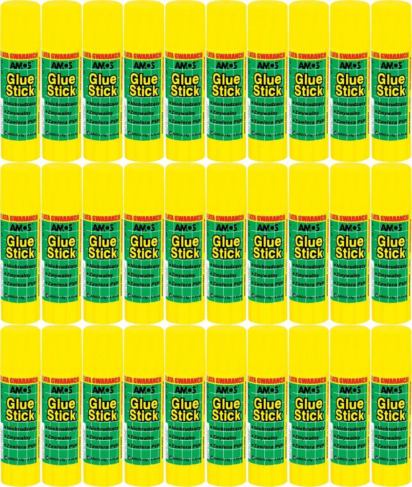40x Klej biurowy Amos, w sztyfcie, 15g
