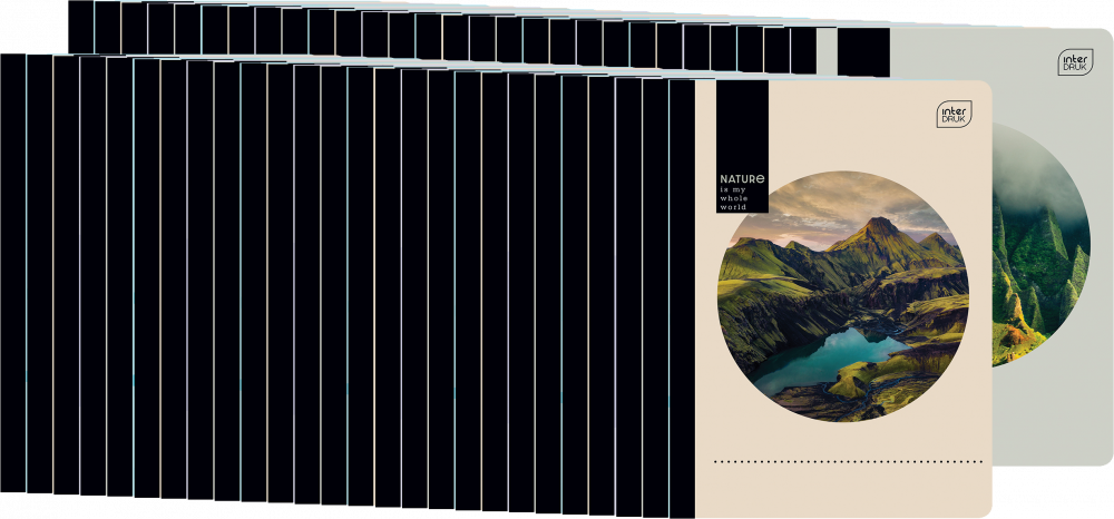 80x Zeszyt w kratkę Interdruk UV Black & White, A5, 60 kartek, mix wzorów