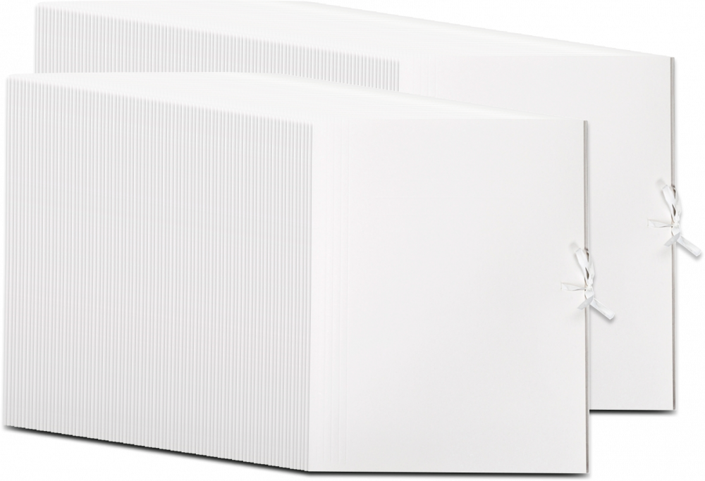 200x Teczka wiązana bezkwasowa Barbara, A4, 300g/m2, biały