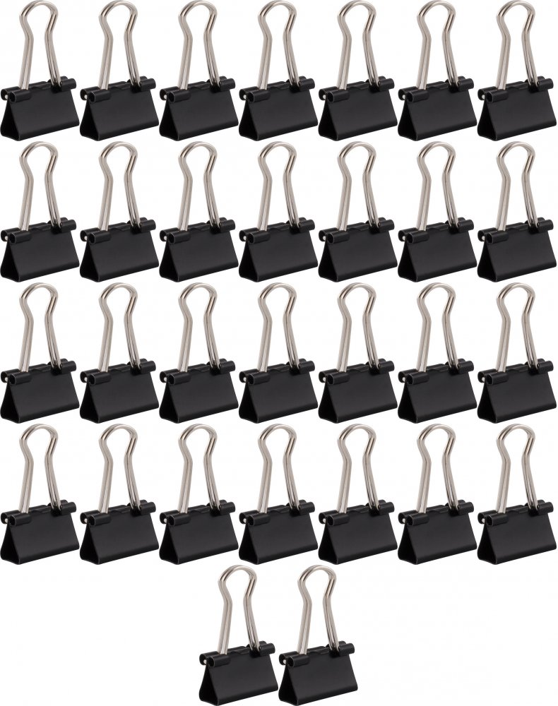 48x Klip biurowy D.Rect, 15 mm, 12 sztuk, czarny